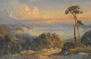 unknow artist Evening at Lake Constance painting